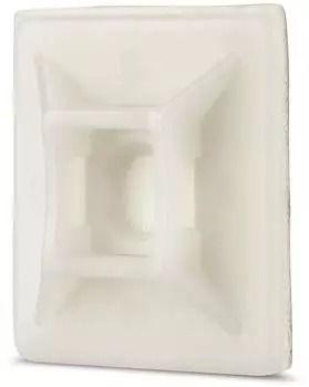 REV-Ritter Klebesockel f&uuml;r Kabelbinder 50 St&uuml;ck (28x28mm) max. 6mm Breite weiss