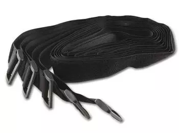 ChiliTec Klettband mit &Atilde;se 5er Pack Schwarz Kabelbinder Tragkraft von 15 Kg 800 x 30 mm
