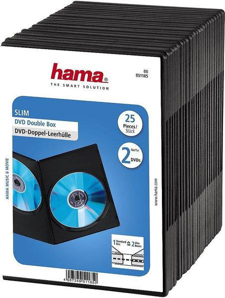Hama 51185 DVD-Doppel-Leerhülle Slim 25