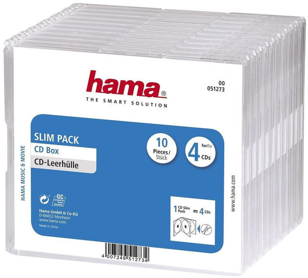 Hama 51273 CD-Slim-Pack 4 10er Pack