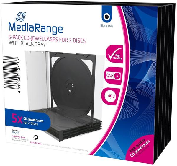 MediaRange BOX31-2 5er-Pack CD-Jewelcases für 2 Discs