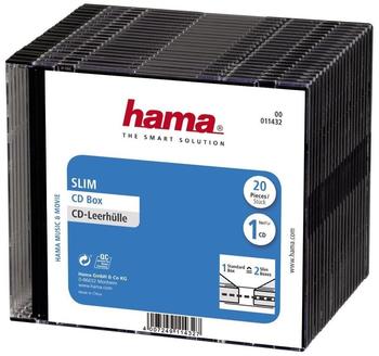 Hama 11432 D-Slim-Box 20er-Pack Schwarz Vorratspack