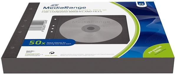 MediaRange BOX61 50er-Pack CD-Vlies-Taschen für 2 Discs