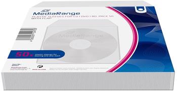 MediaRange BOX64 50er-Pack CD-Folien-Taschen mit Lasche
