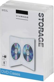 Vivanco 31719 DVD DOUBLE Case transparent (5er Pack)