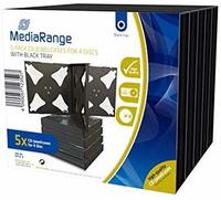 MediaRange CD-Leerh&uuml;lle f&uuml;r 4 Dics 22mm schwarzes Tray 5pcs