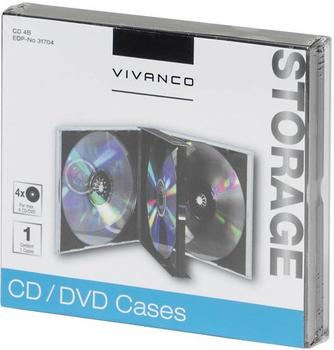Vivanco 31704 CD/DVD Double Jewel Case (5er Pack)