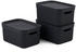 Rotho Jive 26x18x13cm 5L 3 Stk. holzkohle-schwarz