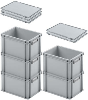 Proregal Eurobox 40x30x23,5cm 22L 5 Stk. grau