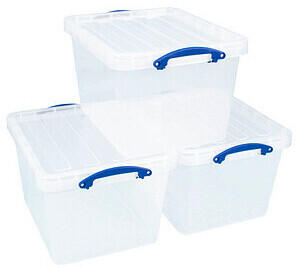 Really Useful Products Aufbewahrungsbox 50x39,5x31,5cm 40L 3 Stk. (40C-PK3)