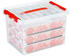 Sunware Q-Line Box für 60 Weihnachtskugeln 22L transparent