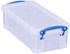 Really Useful Products Box Aufbewahrungsbox 0,9L transparent 22x10x7cm (0.9C)