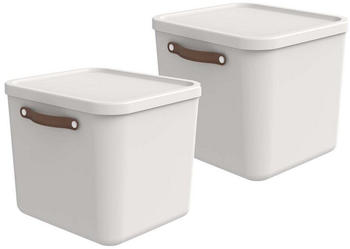 Rotho Maloja 38x39,5x34cm 40L 2 Stk. mistelzweig-wei&szlig;