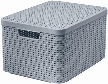 Curver My Style L Rattan mit Deckel hellgrau