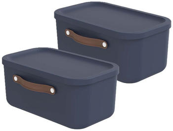 Rotho Maloja 26,5x39,5x17,7cm 12L 2 Stk. mitternachtsblau