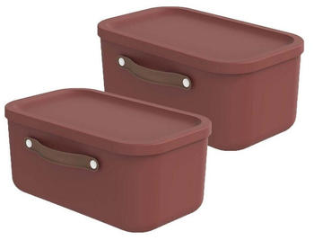 Rotho Maloja 26,5x39,5x17,7cm 12L 2 Stk. eisenrot