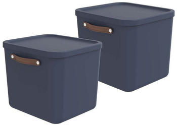 Rotho Maloja 38x39,5x34cm 40L 2 Stk. mitternachtsblau