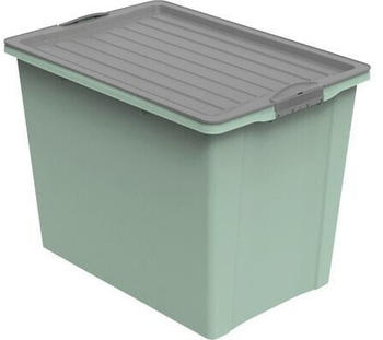 Rotho Stapelbox A3 + Rollen 70L COMPACT ECO gr&uuml;n/anthrazit (1164905092PC)
