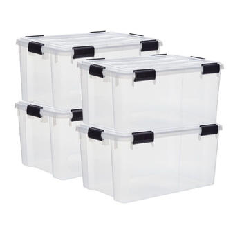 Iris Ohyama Boxen Kunststoff-Organizer 4er-Set 50L (104767)
