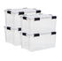 Iris Ohyama Boxen Kunststoff-Organizer 4er-Set 50L
