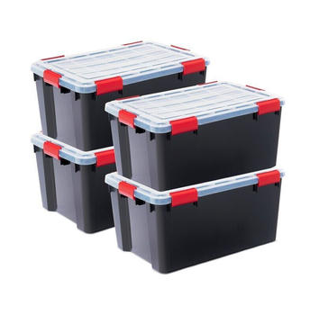Iris Ohyama Boxen Kunststoff-Organizer 4er-Set 50L (104766)