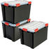 Iris Ohyama Boxen Kunststoff-Organizer 3er-Set 70L