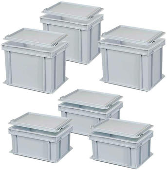 BRB Euroboxen mit Deckel 6 Stk. (24443)