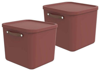 Rotho Maloja 38x39,5x34cm 40L 2 Stk. eisenrot