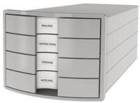HAN Schubladenbox IMPULS 1012-11 DIN A4/C4 4F&auml;cher geschl. l.gr