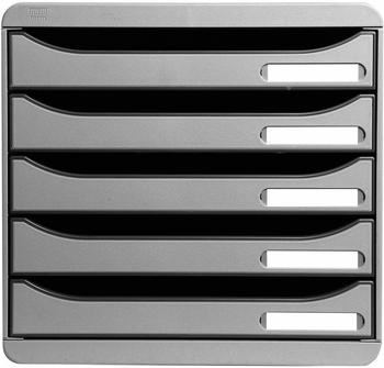 Exacompta Pack of One Big-Box Plus Five-Drawer Set - Light Grey Grey