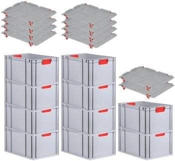 Proregal Nextgen Color 32x40x60cm 65L geschlossen mit Deckel 10 Stk. rot