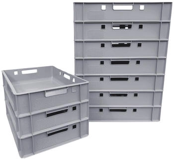 Buri Eurofleischkiste E1 60x40x12,5cm 10 Stk. grau