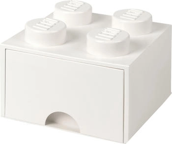 LEGO Brick Schublade 4 Kn&ouml;pfe wei&szlig;