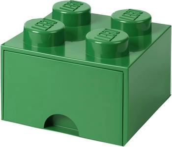 LEGO Brick Schublade 4 Knöpfe grün