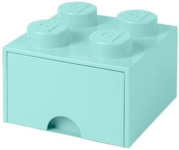 LEGO Brick Schublade 4 Kn&ouml;pfe Aqua Light blau