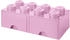 LEGO Aufbewahrungsstein 8 Noppen und 2 Schubladen - rosa