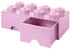 LEGO Aufbewahrungsstein 8 Noppen und 2 Schubladen - rosa