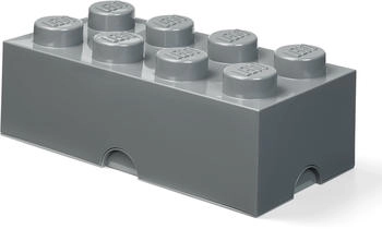 LEGO Storage Brick Box 8 Studs grey
