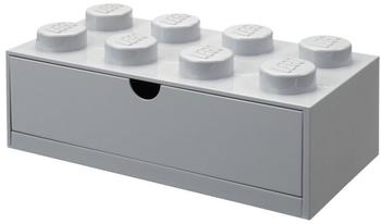 LEGO 8 stud desk drawer grey