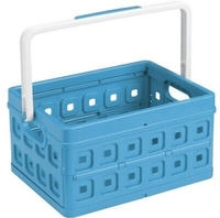 Sunware - Klappbox Square 24 L Blau Einkaufsbox Einkaufskorb Mit Griff