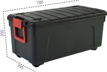 I.R.I.S. Store It All, SIA-75, 75L, Kunststoff schwarz A3, 78 x 40 x 35cm, 3 St&uuml;ck