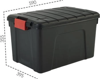 I.R.I.S. Store It All, SIA-60, 60L, Kunststoff schwarz A3, 59 x 40 x 36cm, 3 St&uuml;ck