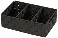 WENKO Organizer Mod. Adria Schwarz, 3 F&auml;cher, mit Griff mit Griff 20978100