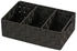 Wenko Aufbewahrungskorb Adria 3 Fächer, 32 x 10 x 21 cm, Kunststoff, schwarz