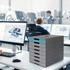 DURABLE Schubladenbox 776306, Idealbox Pro 7, A4, 7 Fächer, Kunststoff, geschlossen, grau / blau