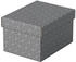 Esselte Aufbewahrungsbox Home S 628281, 7L, mit Deckel, Pappe, grau, 20 x 26 x 15cm, 3 Stück