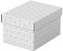 Esselte Aufbewahrungsbox Home S 628280, 7L, mit Deckel, Pappe, weiß, 20 x 26 x 15cm, 3 Stück