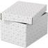 Esselte Aufbewahrungsbox Home S 628280, 7L, mit Deckel, Pappe, weiß, 20 x 26 x 15cm, 3 Stück