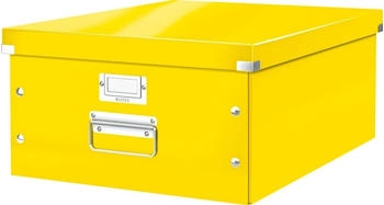 Leitz Aufbewahrungsbox 6045-00-16 ClickundStore, 36L, mit Deckel, Pappe, gelb, A3, 37 x 48 x 20cm
