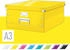 Leitz Aufbewahrungsbox 6045-00-16 ClickundStore, 36L, mit Deckel, Pappe, gelb, A3, 37 x 48 x 20cm